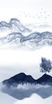 爆款山水玄关背景 tif分层