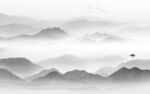 爆款客厅山水背景 TIF分层