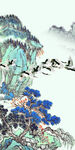 大气 山水玄关背景 tif分层