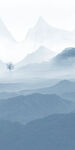 水墨 墙画山水玄关 TIF分层