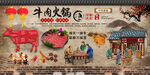 牛肉火锅背景墙