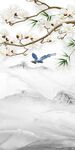 花鸟 山水画背景图 tif分层