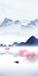 水墨 高端玄关山水 TIF分层