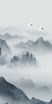 意境玄关高档山水 TIF分层