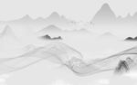 别墅墙画意境山水 TIF分层