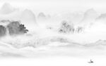 中式墙画意境山水 TIF分层