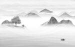 新品最新灰色山水 tif分层