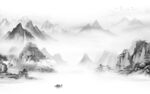 电视 背景墙山水图 TIF分层