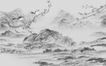 现代背景别墅山水 TIF分层