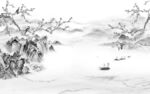 高档 背景墙山水图 TIF分层