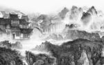 最新 灰色新品山水 TIF分层