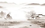 江南新款别墅山水 tif分层