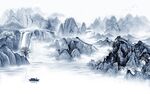 高清 别墅客厅山水 tif分层