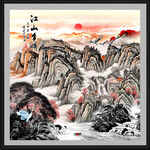 靠山风水画