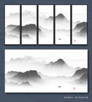 新中式水墨抽象晶瓷画