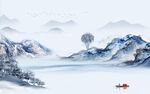 高清 客厅大气山水 TIF分层