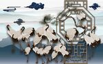 新中式背景墙 