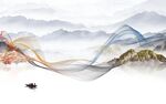 新中式高清背景山水 TIF分层