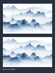 新中式水墨抽象山水画