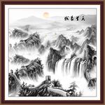 山水画水墨画