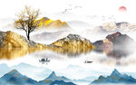 中国风 山水画水墨 风景 意境