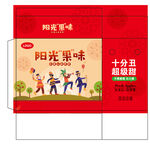 阳光果味苹果包装平面展开图