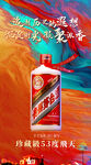 中国风插画水彩保健白酒海报