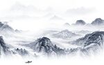 新款客厅电视山水 tif分层