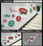 宿舍楼梯文化墙