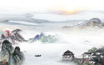 高档 背景墙山水图 TIF分层