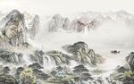 中式 别墅现代山水 TIF分层