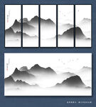 水墨国画山水画 