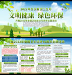 2022年爱国卫生月宣传栏展板