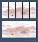 抽象国画山水画
