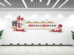 和谐社区文化墙效果图