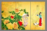 花鸟仕女图