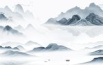 意境山水电视背景 tif分层