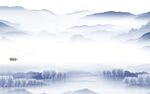 中国风简约别墅山水 TIF分层