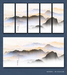巨幅水墨山水画