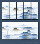 抽象山水画