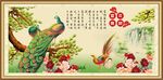 花开富贵孔雀图