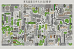 中式园路汀步