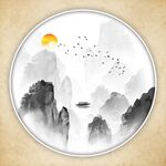  国画山水画