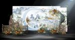 江南风水墨留影区主题婚礼效果图