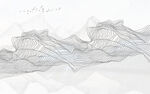 轻奢装饰画 水墨山水画 弧线