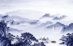 中式意境山水背景 tif分层
