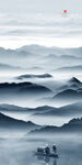 竖幅山水画