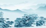中式客厅意境山水 TIF分层