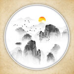 禅意山水画 