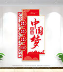 中国梦竖版党建文化墙